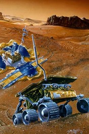Artist's rendering of the Mars Pathfinder